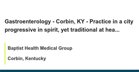 Health eCareers hiring Gastroenterology - Corbin, KY - LinkedIn