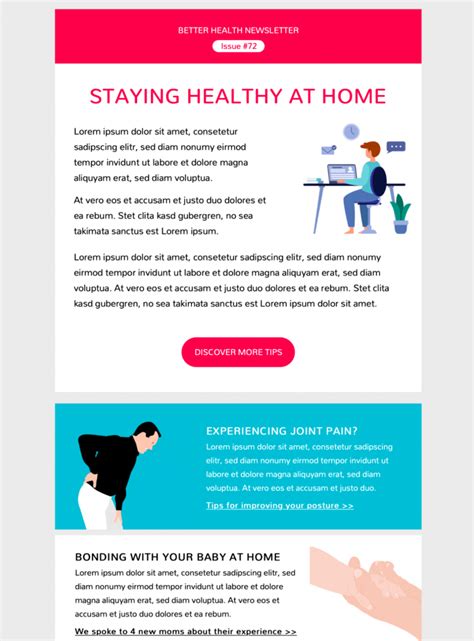 Healthcare Tips HTML Email Template Mail Designer Create HTML email