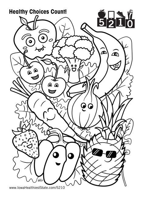 Healthy Coloring Sheets Coloring Pages