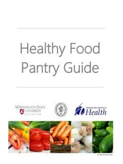 Healthy Food Pantry Guide - Washington State Department of …