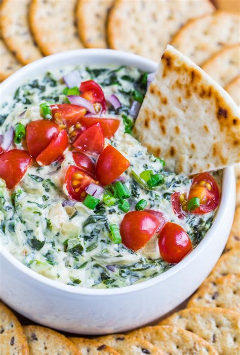 Healthy Spinach Artichoke Dip - YouTube