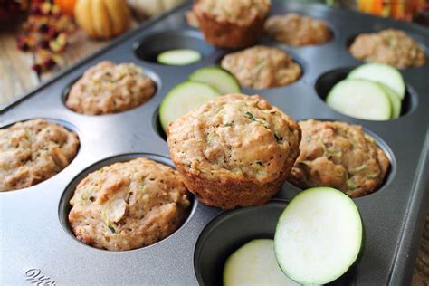 Healthy Zucchini Bran Muffins - 2 Cookin Mamas