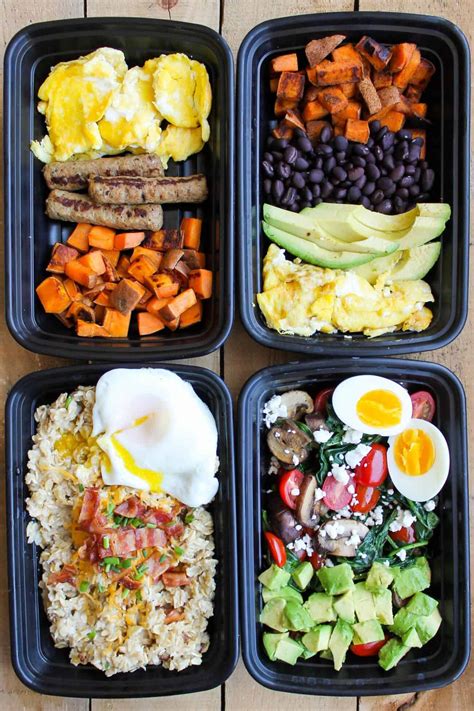 Healthy breakfast meal prep. Get Recipe. Start this breakfast the night before so you can get a few extra zzzs in the morning. My husband adds coconut to his, and I stir in dried fruit. —June … 