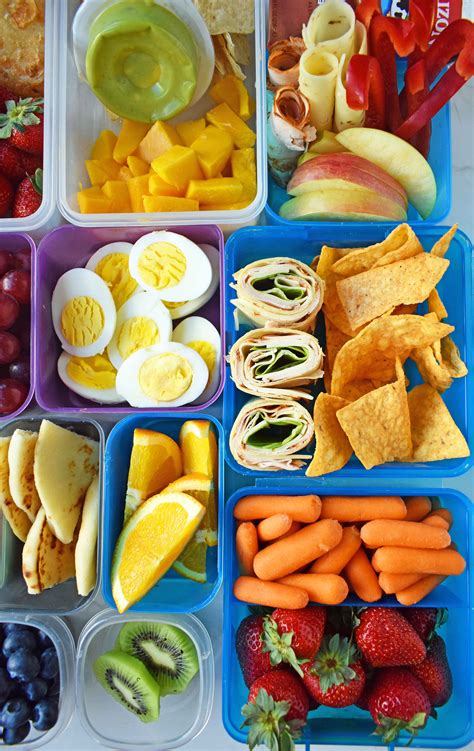 Healthy childrens lunch. It will fuel them up, keep them full, and is crucial for their growth. Great protein examples for healthy kids lunch ideas: Peanut butter (try this homemade version) Greek yogurt. Cheese. … 