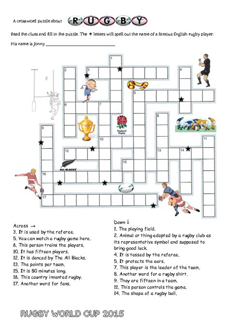 Heaped like rugby players crossword. Rugby player, e.g. (7) Crossword Clue Here is the solution for the Rugby player, e.g. (7) clue featured on January 9, 2024. We have found 40 possible answers for this clue in our database. Among them, one solution stands out with a 94% match which has a length of 7 letters. You can unveil this answer gradually, one letter at a time, or reveal ... 