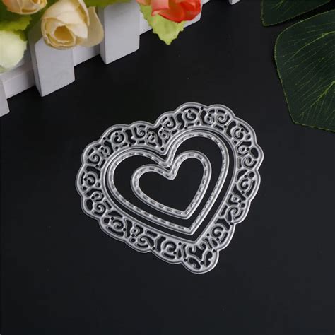 Heart Metal Cutting Dies Stencil Scrapbooking DIY Album Stamp …