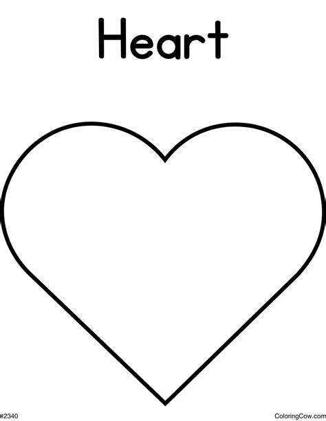 Heart Shape Coloring Shee