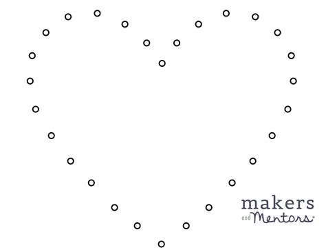 Heart String Art Template Pattern Crafting Design Etsy