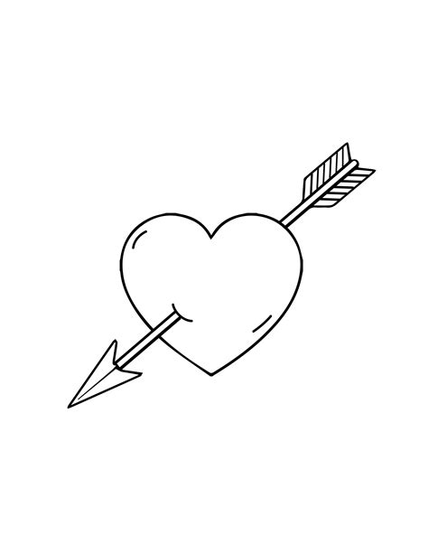 Heart With Arrow Drawing