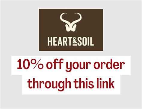 Heart & Soil total of active coupons today: 9. The date of the last update May 13, 2024; The best active coupon: 20%. You can use it to get the biggest discount & Deal & free shipping on Heart & Soil, 100% verification of each Coupon & Deal. 9 Offers Available.