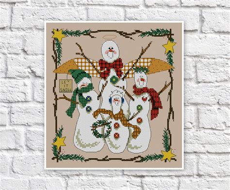 Heart in Hand Snowman Cross Stitch - Etsy