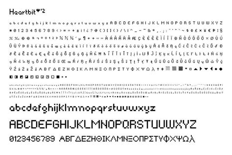 Heartbit Pixel Font Bitmap Business Card Logo
