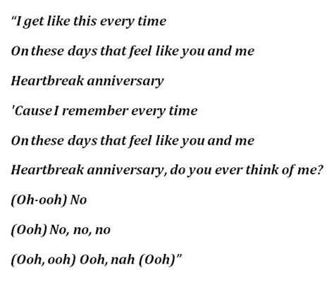 Heartbreak anniversary lyrics. Things To Know About Heartbreak anniversary lyrics. 