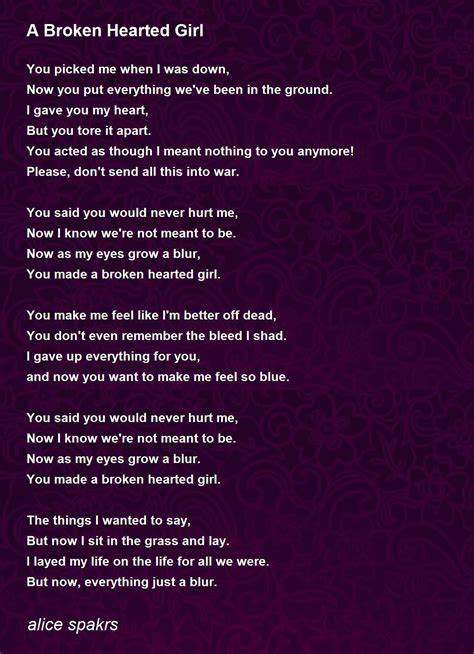 Heartbreak poems that rhyme. .  Below, we In this article, we will exp...