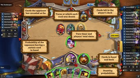 Hearthstone in game deck tracker. Twitch overlay extension for Hearthstone streams; Automatic deck list and game state from Hearthstone Deck Tracker (Windows) Fully configurable by the broadcaster using the Twitch Dashboard; Viewers can hover over minions, heroes, hero powers, weapons, secrets and quests; Movable deck list with hoverable cards and "Copy Deck" button for viewers 