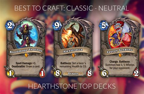 Hearthstone legendary crafting guide.  For fans of Blizzard Entertainmen...