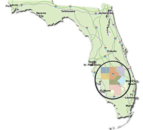The Florida Heartland (also known as South Central Florida) is a region of Florida located to the north and west of Lake Okeechobee, composed of six inland, non-metropolitan counties—DeSoto, Glades, Hardee, Hendry, Highlands, and Okeechobee..