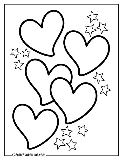 Hearts Coloring Pages Free
