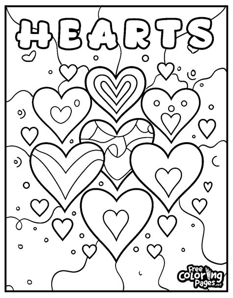 Hearts Coloring Shee