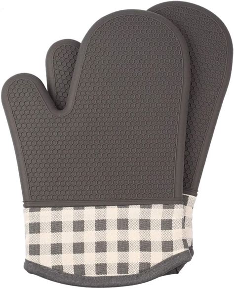 Heat Resistant Oven Glove Silicone with Cotton Lining Grill