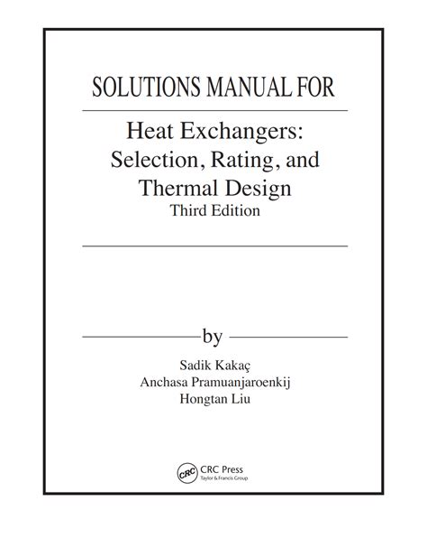 Heat exchangers 3rd edition manual solution. - Sony vaio pgc series service reparaturanleitung.