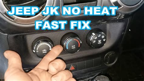 2010 jeep liberty heater not working. Jeep does not overheat, a/c works but temp controll does not. No matter how hot I turn the knob, the air temp blowing in stays the same (ambient air from outside). When a/c is on same knob will not change the level of coolness. No warning lights are on at any time. Jeep has 70400 miles of street use.