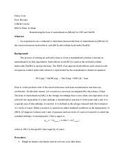 Heat of neutralization lab report. docx), PDF File (. Abstract The purpose of t...