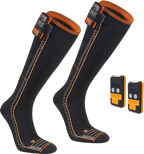 Heated ski socks. 【UNISEX SIZE HEATED SOCKS】These thermal heated socks can fit a wide range of sizes. XXL for size: 5-15 (US Men’s Size) / 6.5-14 (US Women’s Size).Men, Women, Unisex available heated socks. 【SAVE YOUR TOES】: Our Heated Socks is surrounds the end and top of the toe to cover the whole toes area. 