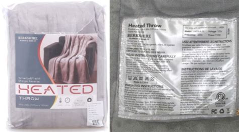 Heated throws and blankets recalled due to fire and thermal burn hazards