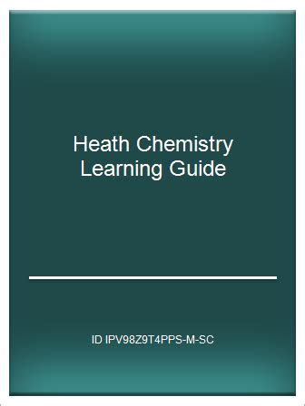 Heath chemistry learning guide packet answers. - American herbal products associations botanical safety handbook.