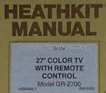 Heathkit manual 27 color tv with remote control model gr 2700 c1985. - Nissan x trail t31 service manual download.