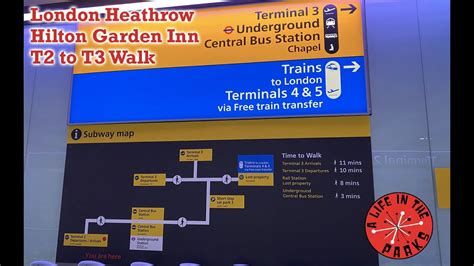 Heathrow Airport Hilton Garden Inn to T3 walking??