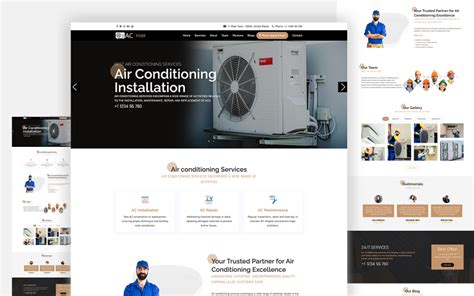 Heating And Air Conditioning Website Templates