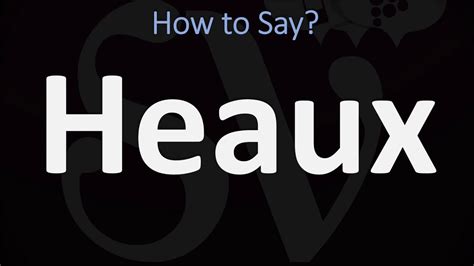 Dec 4, 2020 · How to Pronounce Heaux? (CORRECTLY) Julien Miquel 962K subscribers Subscribe 116 40K views 2 years ago #EnglishWithJulien Hear MORE SLANG WORDS pronounced: • How to Pronounce WAP? (CORRECTLY) Mea... . 