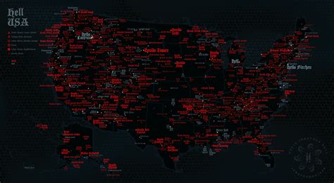 Heaven and Hell Placename Maps on Behance