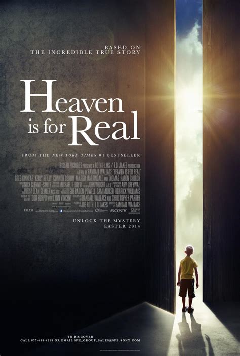 Unlock the mystery. Heaven Is for Real recounts the true story of a small-town father who must find the courage and conviction to share his son's extraordinary, life-changing experience with the world. Four-year-old Colton shares the details of his amazing journey with childlike innocence and speaks matter-of-factly about things that happened .... 