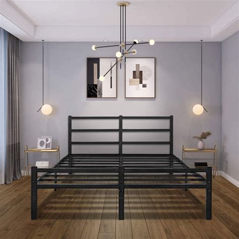 This item: VECELO Queen Size Bed Frame with Headboard and Footboard, Heavy Duty Metal Slat Support, Platform Mattress Foundation, No Box Spring Needed, Easy Assembly, Matte Black $117.99 $ 117 . 99 Get it Dec 11 - 14. 