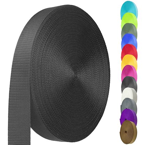 Heavy duty nylon webbing.  Nylon is a very strong and durable fiber.  super...