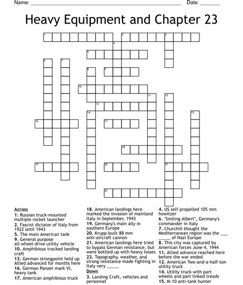 Heavy vehicle Crossword Clue. The Crossword Solver found 30 answers to "Heavy vehicle", 5 letters crossword clue. The Crossword Solver finds answers to classic crosswords and cryptic crossword puzzles. Enter the length or pattern for better results. Click the answer to find similar crossword clues . Enter a Crossword Clue.. 