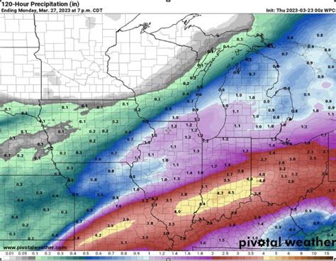 Heavy rain, potentially flooding rain prospects on the rise along slow moving frontal boundary from southwest Missouri into the Mississippi and Ohio Valleys