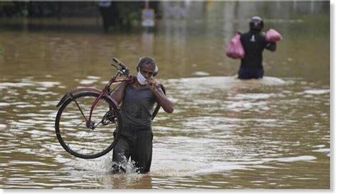 Heavy rain and floods kill 6 people in Sri Lanka and force schools to close