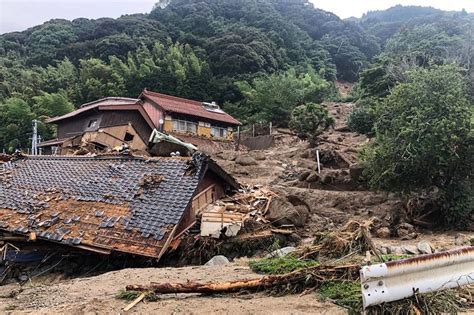Heavy rains cause flooding and mudslides in southwest Japan, where at least 6 people are missing