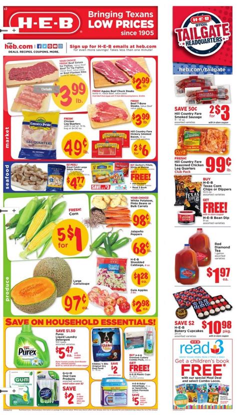 Partners. H-E-B, LP MexicoCentral MarketMi TiendaJoe V's Smart ShopFavor Delivery. View & print the Weekly Ad for Yoakum H‑E‑B, including H-E-B Meal Deal, Combo Locos, & other grocery coupons.
