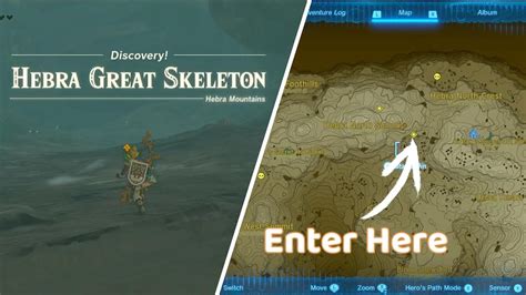 Gerudo Great Skeleton Hebra Great Skeleton. The Eldin Great Skeleton is a location found in Breath of the Wild and Tears of the Kingdom. Contents. ... Nearby Korok Seeds. Climb inside of the skeleton's north-facing eye socket, burn or bomb the leaves, then pick up the rock..