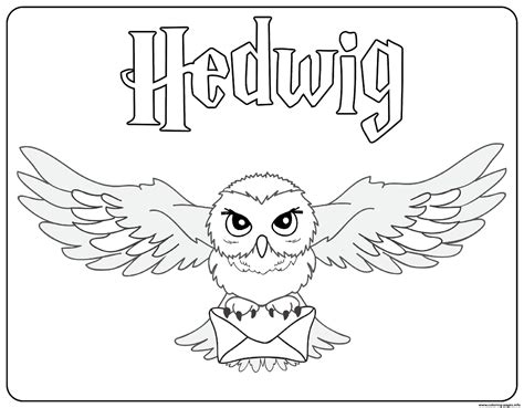 Hedwig Coloring Page