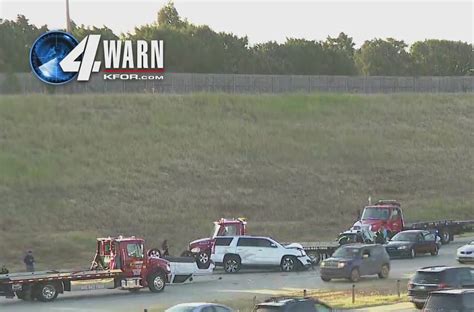 Hefner parkway accident today.  Multiple crashes on Lake Hefner Parkway del...