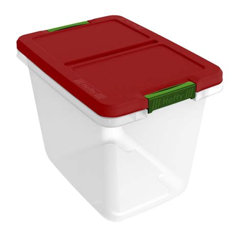 Shop Hefty Small 3.75-Gallons (15-Quart) Clear Base with White Lid Tote with Latching Lid in the Plastic Storage Containers department at Lowe's.com. Available in multiple stackable configurations, storage bins feature double-rimmed walls to prevent bowing and buckling, while latched handles keep the lids . 