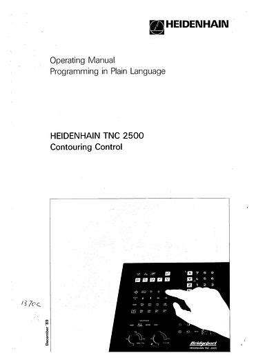 Heidenhain tnc 2500 handbücher sommer mathe verstärkungspaket eintrag 5. - Ingersoll rand sd116 manual de rodillos.