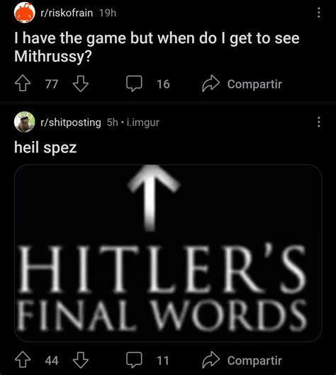 Heil spez. comments sorted by Best Top New Controversial Q&A Add a Comment. AutoModerator • Additional comment actions .... 