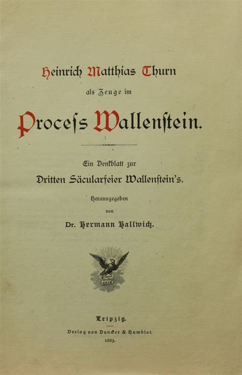 Heinrich matthias thurn als zeuge im process wallenstein. - Contributo dei cattolici alla lotta di liberazione nell'abbiatense.